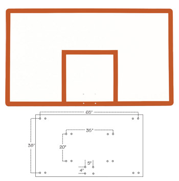 FT280 Fiberglass Basketball Backboard