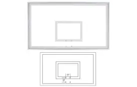 image of FT215 Acrylic Backboard 36inx54inx1/2in