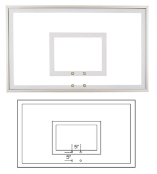 FT230 Glass Basketball Backboard