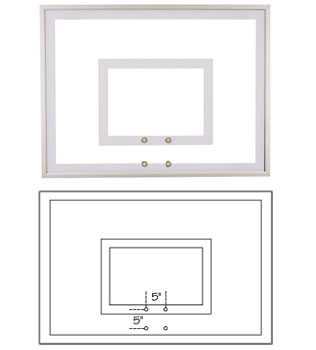 FT225 Glass Basketball Backboard